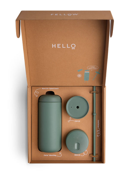 Fellow Carter 3-in-1 Sip System - 16oz Smoke Green