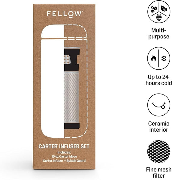 Fellow Carter Infuser Bundle - Matte White 16oz