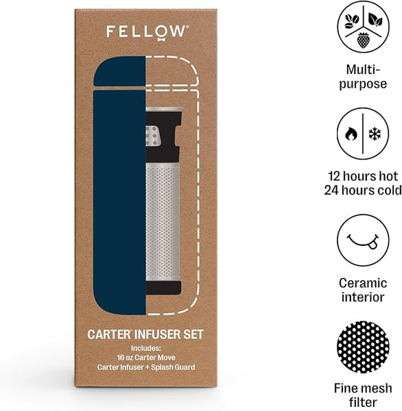 Fellow Carter Infuser Bundle - Stone Blue 16oz