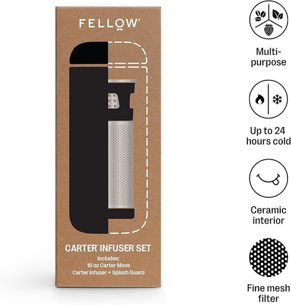 Fellow Carter Infuser Bundle - Matte Black 16oz