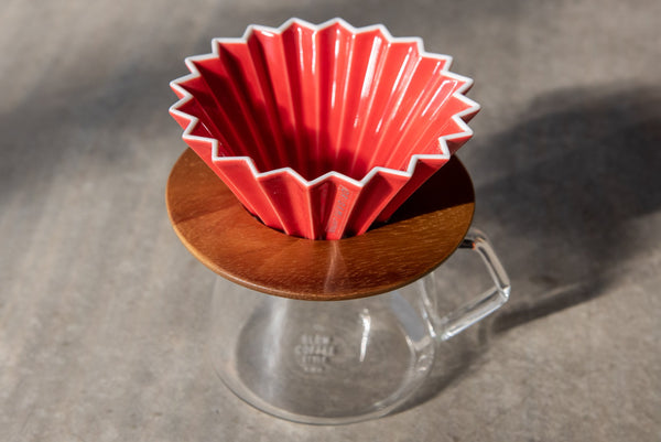 Origami Dripper Small Red (with resin holder)
