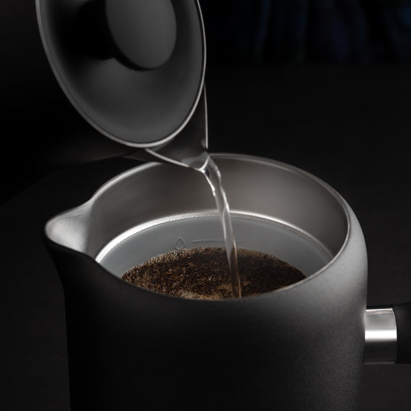 Fellow Clara French Press 24oz - Matte Black, Walnut Handle
