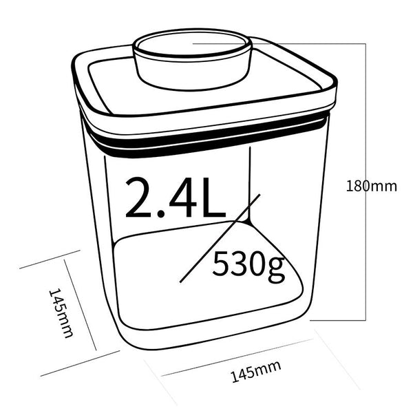 ANKOMN | Everlock Turn-N-Lock | Airtight Container (2.4L) - Clear