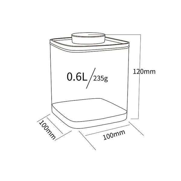ANKOMN | Everlock Turn-N-Lock | Airtight Container (0.6L) - Clear