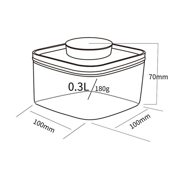 ANKOMN | Everlock Turn-N-Lock | Airtight Container (0.3L) - UV Proof Semiblack