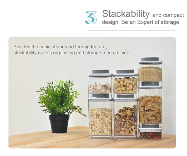 ANKOMN | Everlock Turn-N-Lock | Airtight Container (2.4L) - Clear