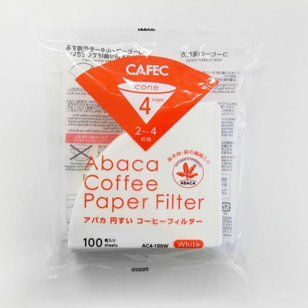 Cafec Abaca White Filter Paper 4cup (100pc)