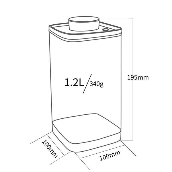 ANKOMN | Turn-N-Seal | Vacuum Container (1.2L) - UV Proof Semiblack
