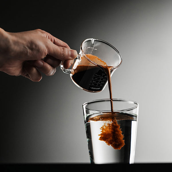 MHW-3BOMBER - Double Spout Glass Measuring Cup 120ml Transparent