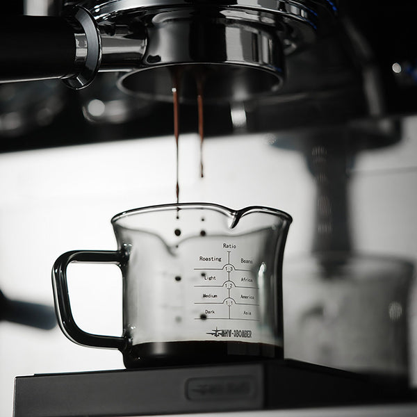 MHW-3BOMBER - Double Spout Glass Measuring Cup 120ml Transparent