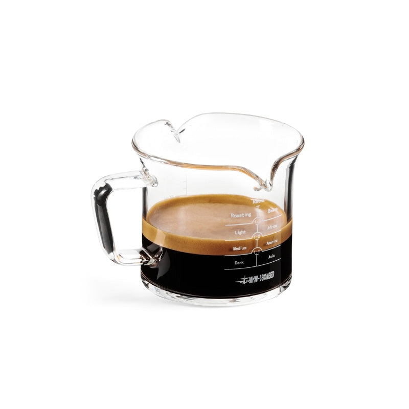 MHW-3BOMBER - Double Spout Glass Measuring Cup 120ml Transparent