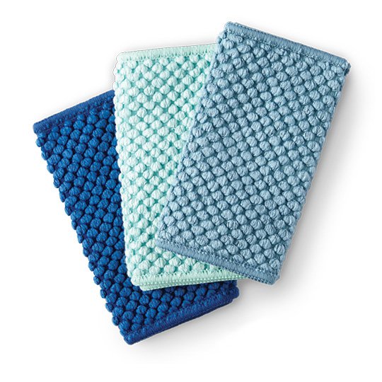 Norwex Counter Cloths (Set of 3) - Sea Mist, Navy, & Teal