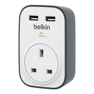 Belkin SurgeCube 1 Outlet Surge Protector with 2 x 2.4A USB