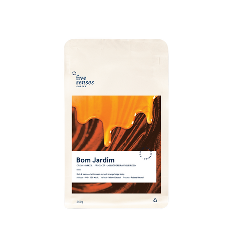 Five Senses Coffee - Brazil Bom Jardin, Pulped Natural (Espresso)