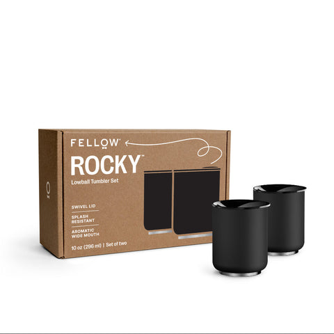 Fellow Rocky Lowball Tumbler Bundle - Matte Black 10oz (2 Pack)