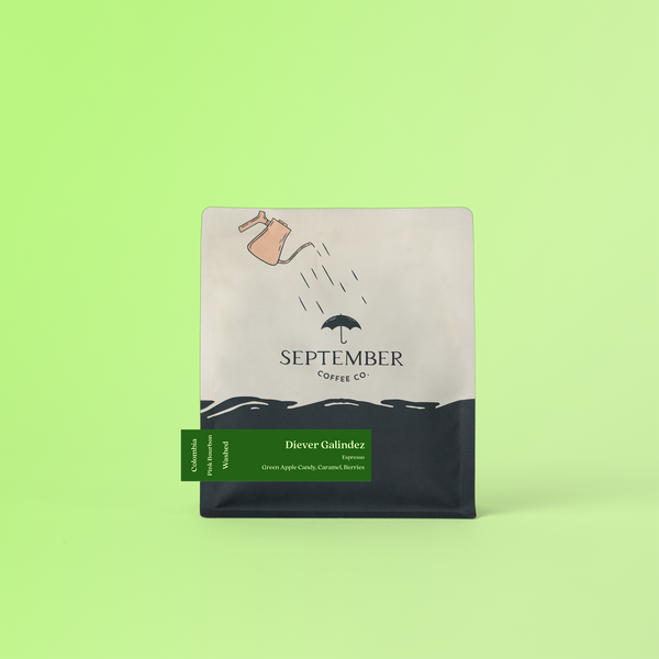 September Coffee -  Diever Galindez Colombia Espresso, Washed Pink Bourbon