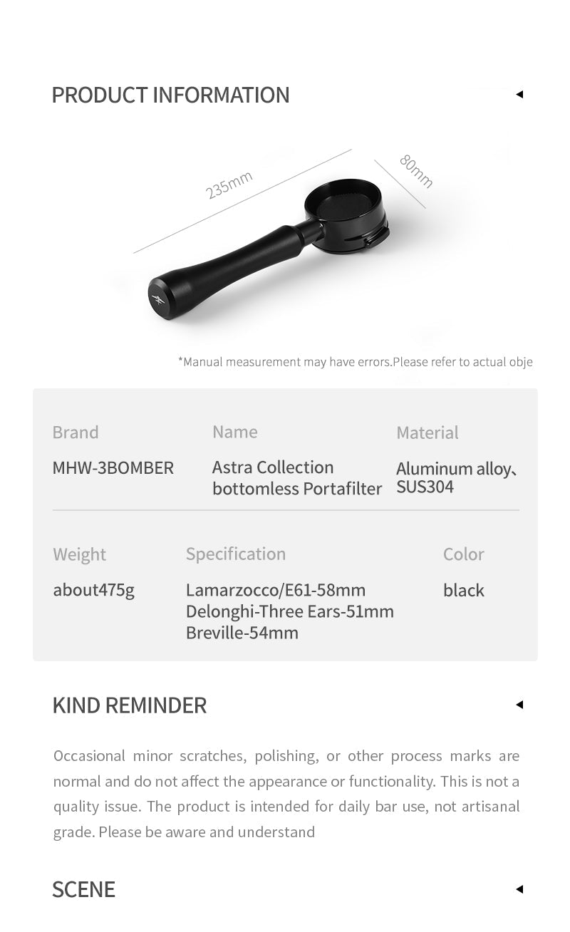 MHW-3BOMBER - Astra Collection Bottomless Portafilter 54mm Breville - Thumbnail 4