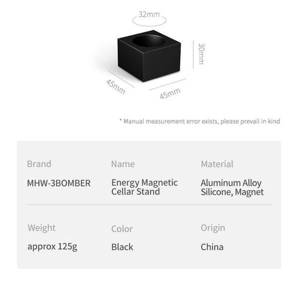 MHW-3BOMBER - Energy Storage Tube & Magnetic Cellar Stand - Smoke