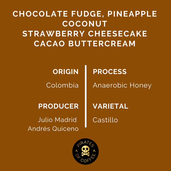 Pirates of Coffee - Munchie Espresso, Colombia La Riviera Anaerobic Honey