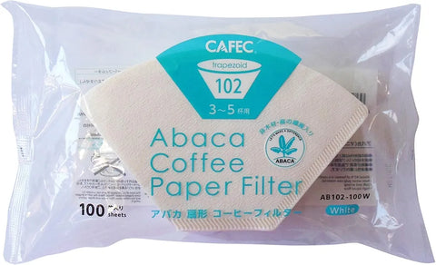 CAFEC Abaca Trapezoid Filter Paper 102 (White) 100pcs