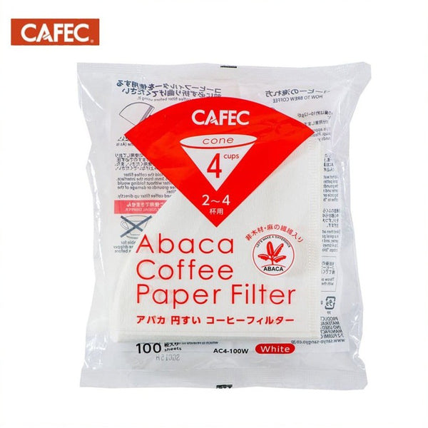 Cafec Abaca White Filter Paper 4cup (100pc)