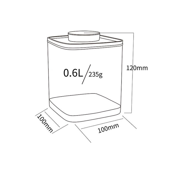 ANKOMN | Everlock Turn-N-Lock | Airtight Container (0.6L) - UV Proof Semiblack