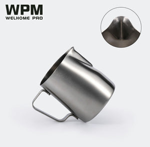 WPM Milk Frothing Pitcher - 300ml  - Brushed Silver