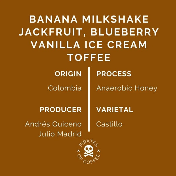 Pirates of Coffee - Smoothie Espresso, Colombia Anaerobic Honey