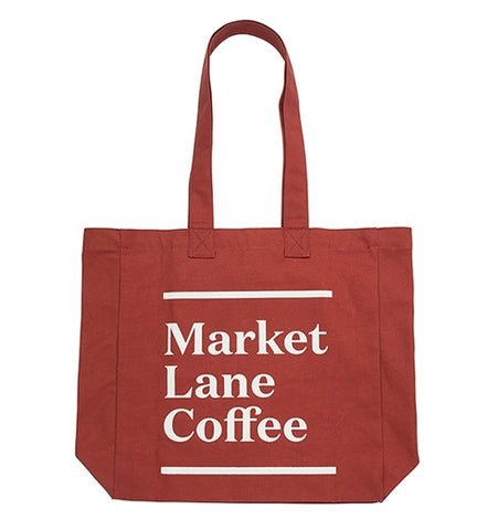 Market Lane - Tote Bag (Brick Red)