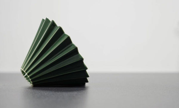 Origami Dripper Small Homeground Dark Green (with resin holder)