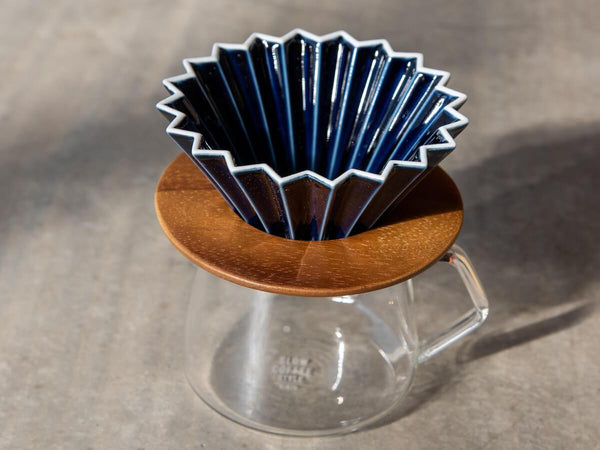 Origami Dripper Small Navy Blue (with resin holder)