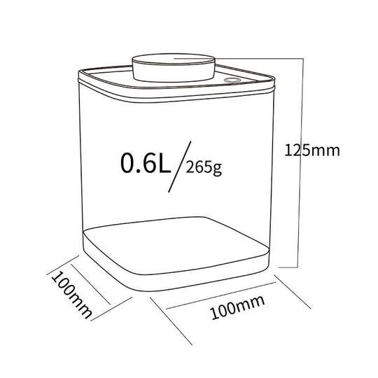 ANKOMN | Turn-N-Seal | Vacuum Container (0.6L) - UV Proof Semiblack